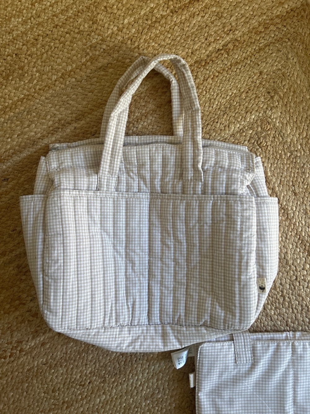 Zara gingham maternity bag
